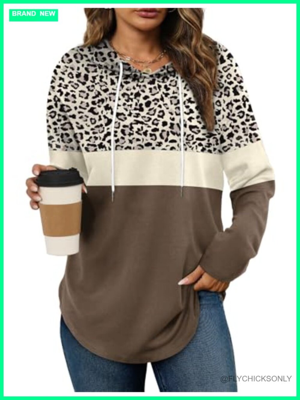 Women's Long Sleeve Crewneck Sweatshirt Pullover Casual Fall Winter Tunic